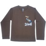 Full sleeves brown t-shirt with both side print